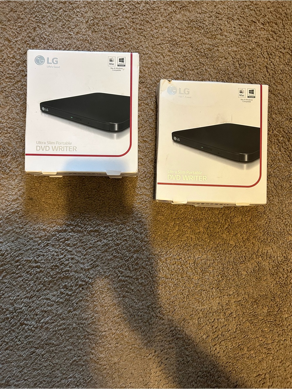 LG Portable External DVD Writer - White Boxes with Black Drive Image